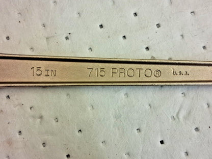 Proto Adjustable Wrench 15" OAL 1-11/16" Jaw Capacity J715B