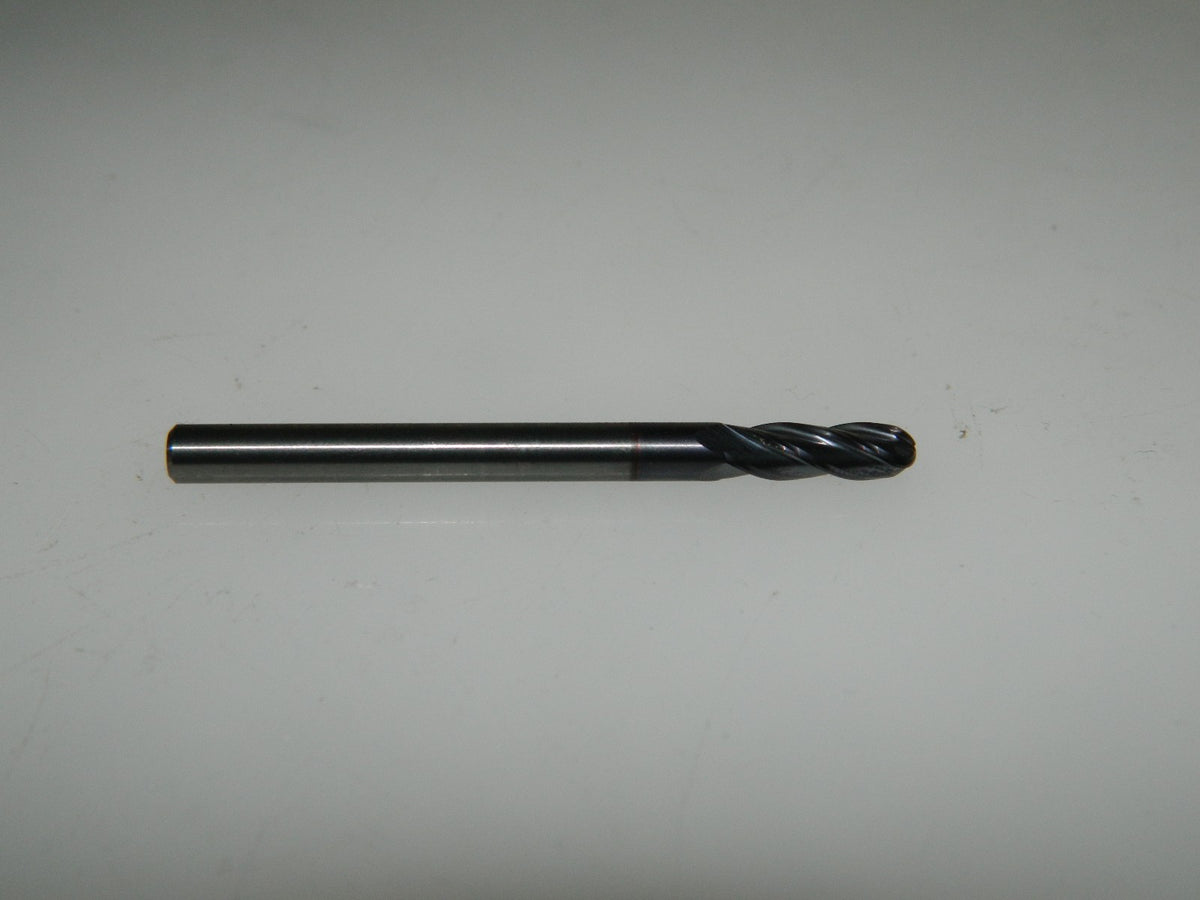 Widia Carbide Finishing Ball End Mill 4mm Dia. x 12mm LOC 4FL QTY 2 1570213