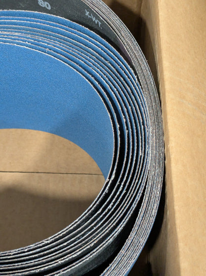 Norton Abrasive Belt: 6" Wide, 60" OAL, 80G, Zirconia Alumina Qty 10 78072728955