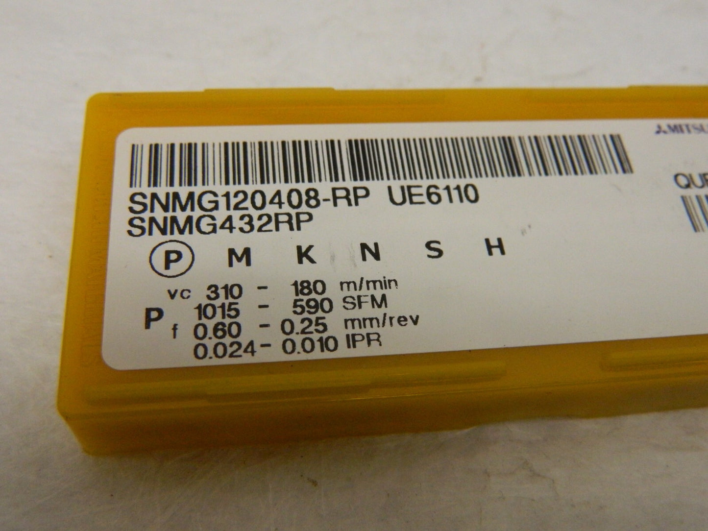 Mitsubishi SNMG432RP UE6110 MITSUBISHI CARB TURN inserts qty 10 623021