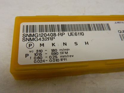 Mitsubishi SNMG432RP UE6110 MITSUBISHI CARB TURN inserts qty 10 623021