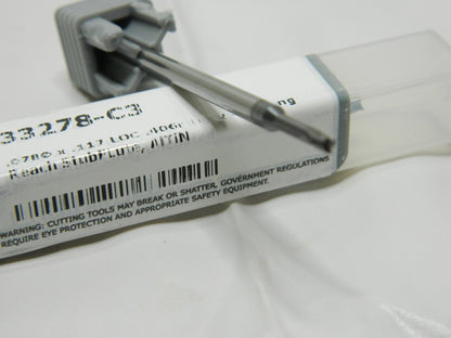 HARVEY TOOL SC Ball End Mill 5/64 Diam, 13/32 LOC 3 FL Qty 2 32278-C3