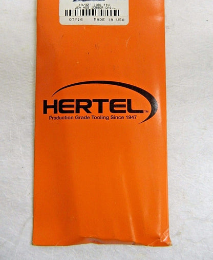 Hertel Jobber Drills TiN Finish 13/32" Dia. 118° HSS Qty 6 85704591
