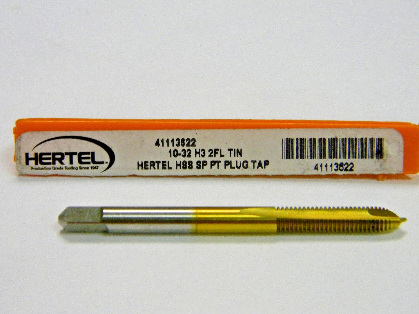 Hertel High Speed Steel Spiral Point Tap 2FL Tin Finish Pack of 10  41113622