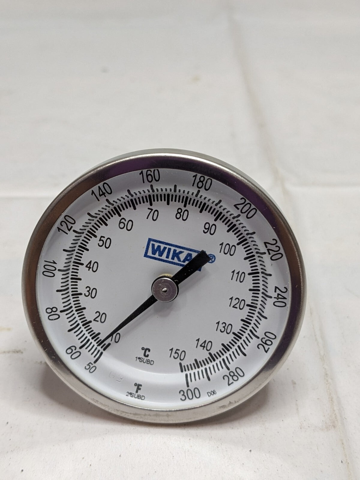 WIKA Bimetal Dial Thermometer: 50 to 300 ° F, 2-1/2″ Stem Length 20025D008G2