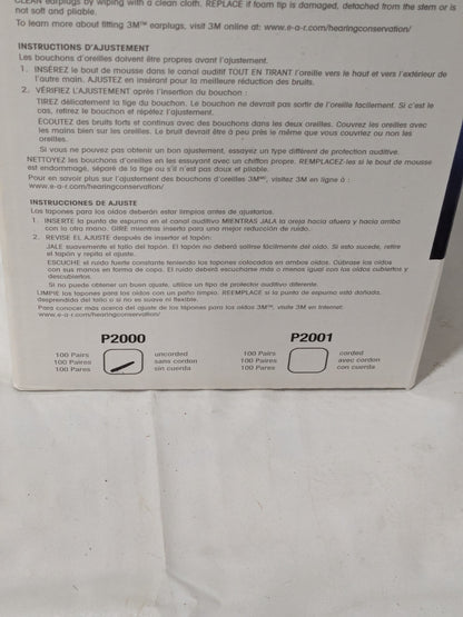 3M Earplugs: 29 dB, Foam, Bell, Roll Down, Uncorded 100 7000127180