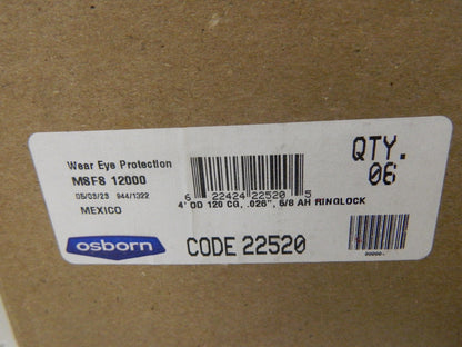OSBORN Wheel Brush qty6 4" Wheel Dia, Crimped 0002240700