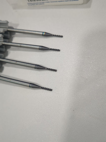HARVEY TOOL 4pk Square End Mills 3/64"Dia 4 Fl Solid Carbide 834147-C3