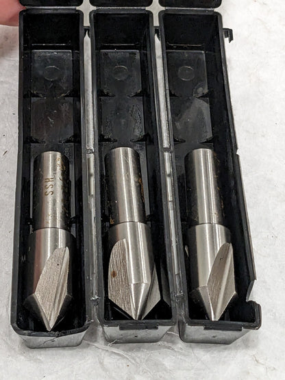 Interstate Countersink: 1/2" Head Dia, 82 ° Included Angle, 3 FL Qty 3 02131324