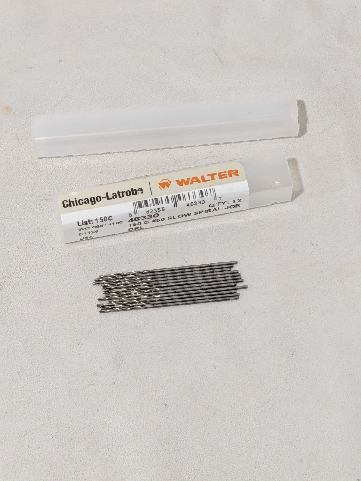Chicago-Latrobe #60 Low Helix Jobber Drill 1.625 OAL, 118º Qty 12 46330