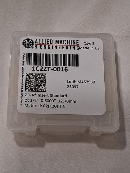 AME Spade Drill Carbid Insert 1/2" Dia Seat Size Z 132º Point 1C2ZT-0016 2