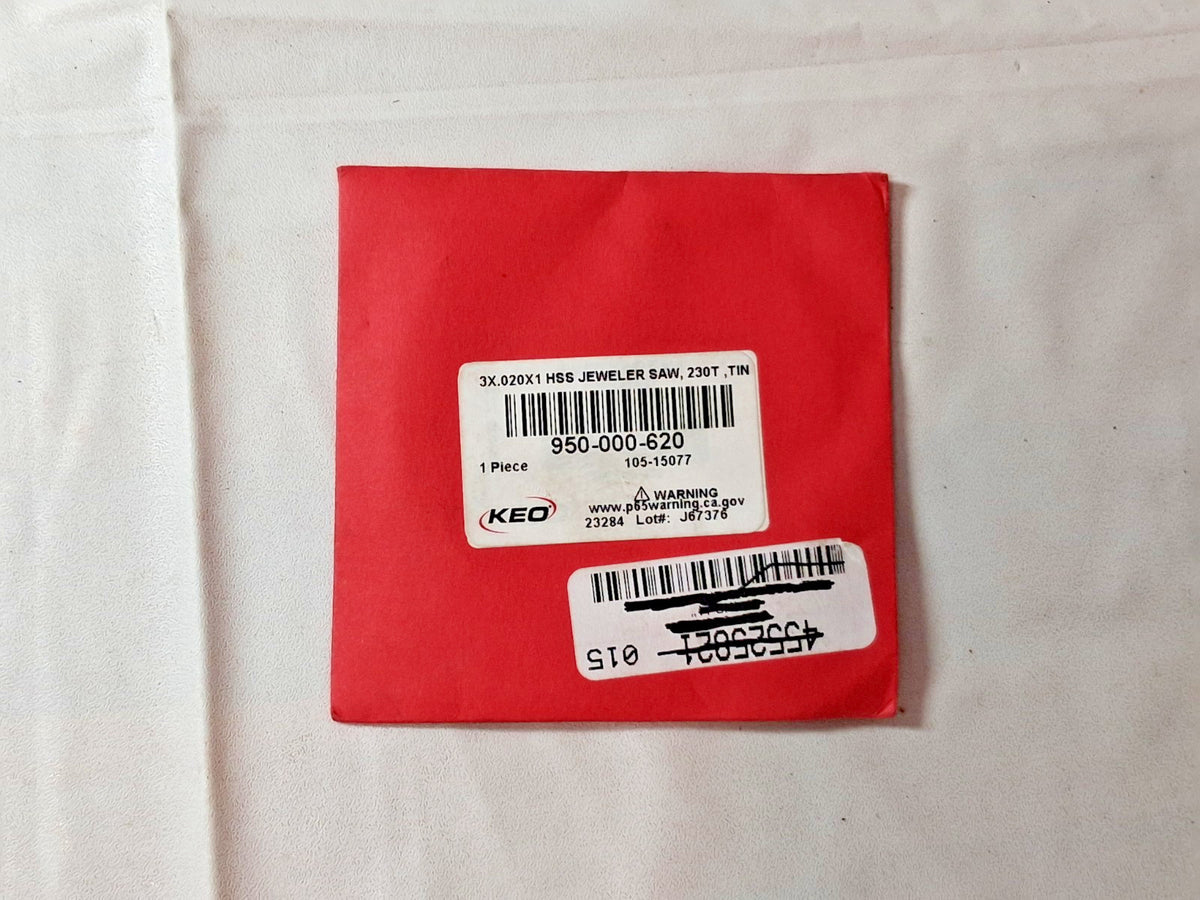 KEO 950 Jewlers Saw HSS Ø3 x .020 x Ø1 230 Teeth TiN Coated 950-000-620