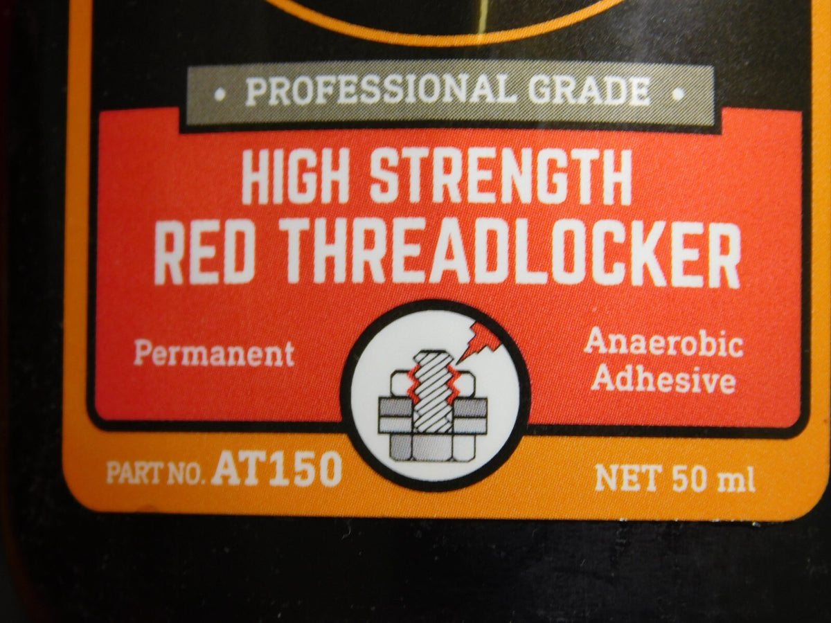BOX of 10 GorillaPro AT150 Threadlocker Red Liquid (50ml Bottle) 10008080