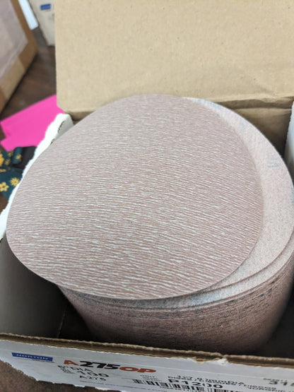 NORTON Hook & Loop Disc 100pk 5" Disc Dia, 1,000 Grit, Coated 66261131535