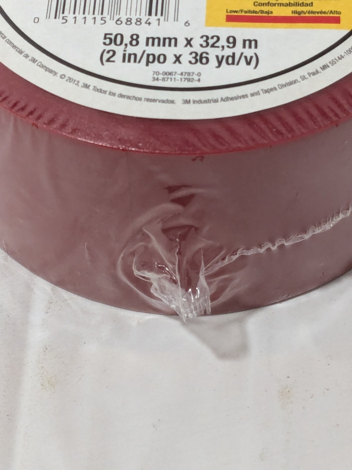 3M Polyethylene Film Tape: 2" Wide, 110' Long, 5.0000 mil Thick 701037