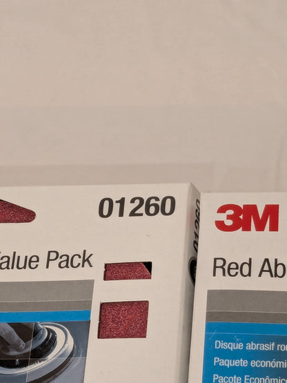 3M Red Abrasive Stikit Disc Value Pack, 01260, 6 in, P80 Qty 100 7010327776