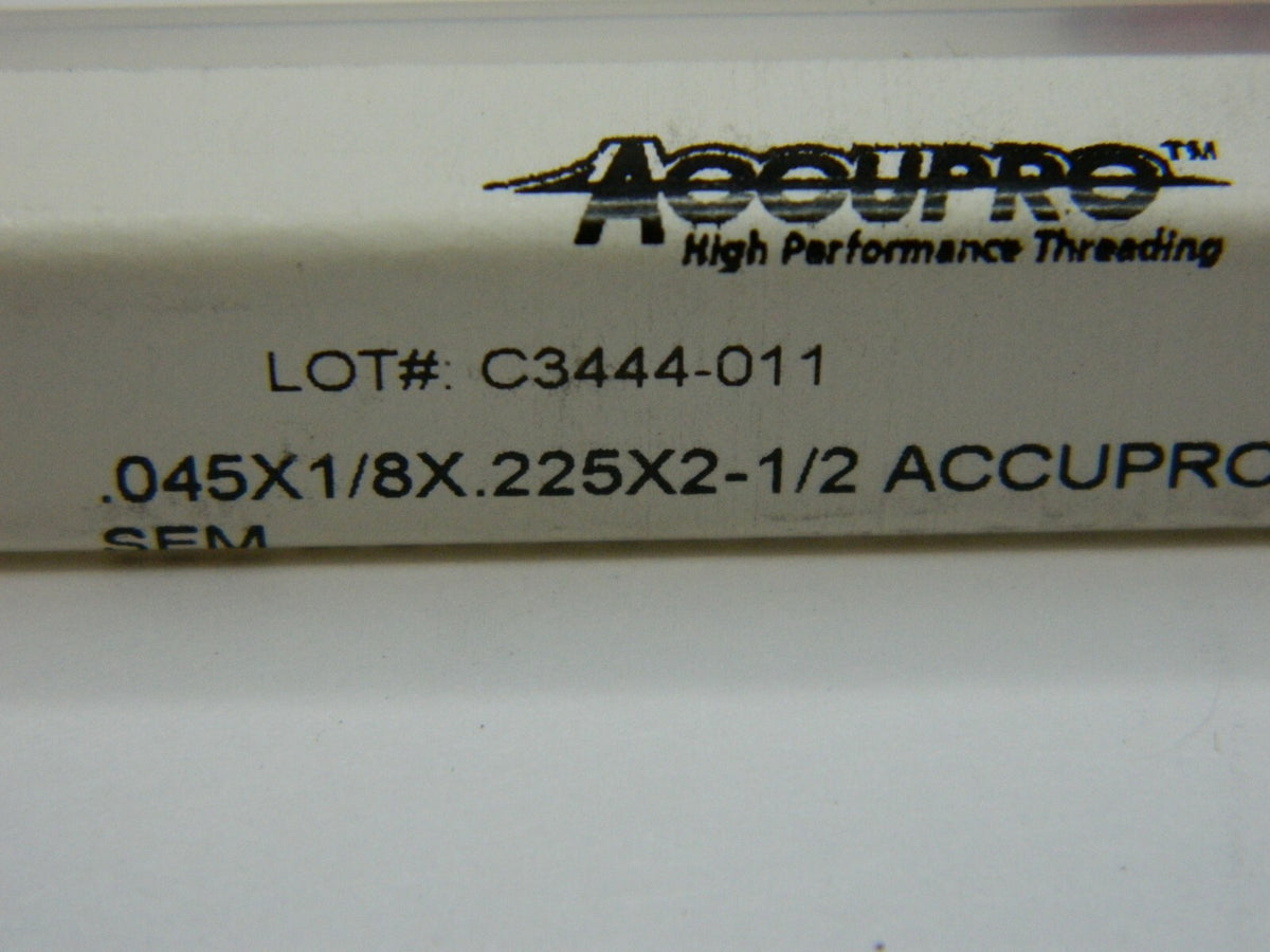 Accupro 0.045", 0.225" LOC 2-1/2" OAL 3 Flute, Solid Carbide  QTY 5. 01235