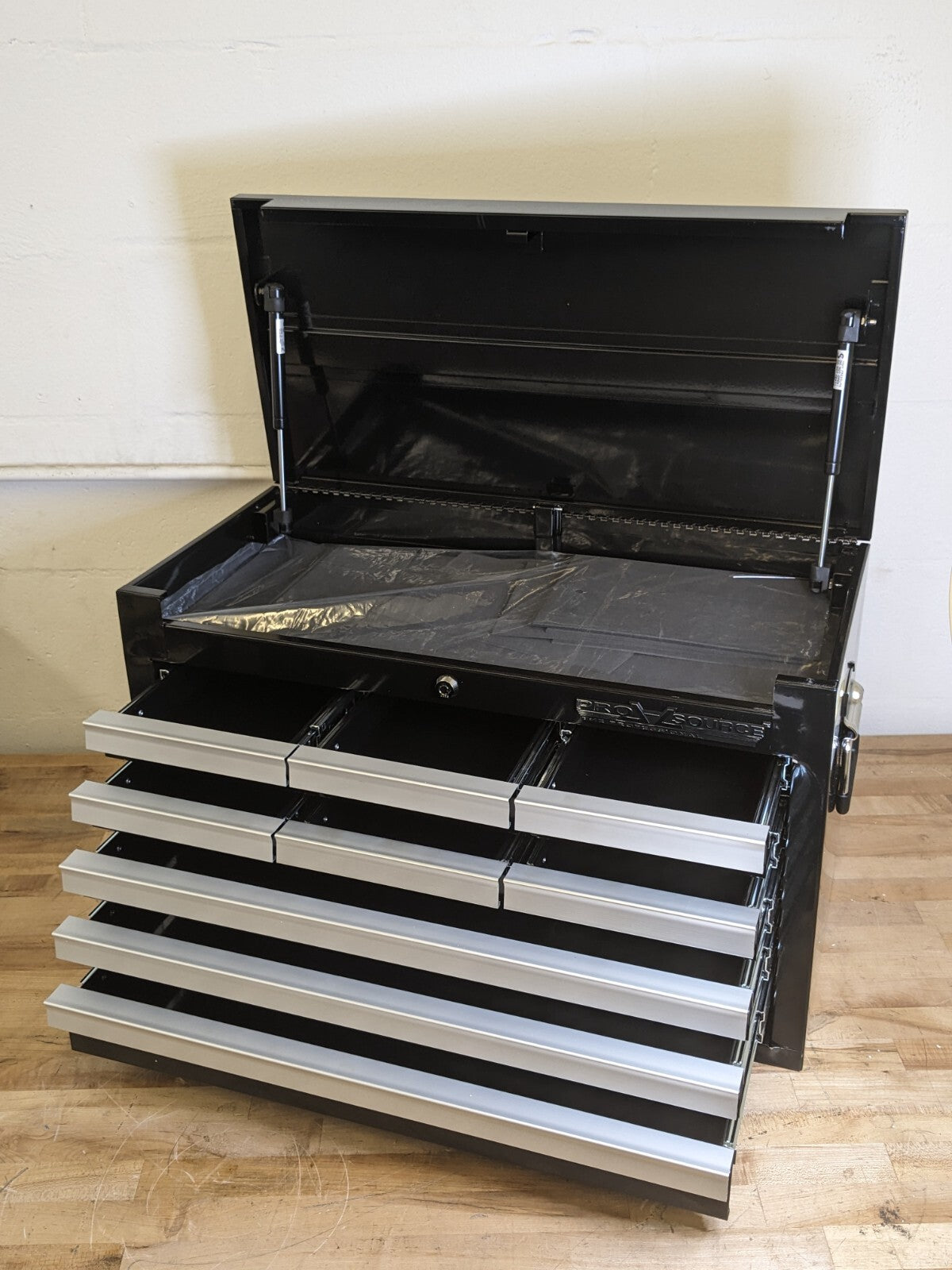 Pro Source Top Chest Tool Box 9 Drawer 26 x 18 x 16 Steel Black