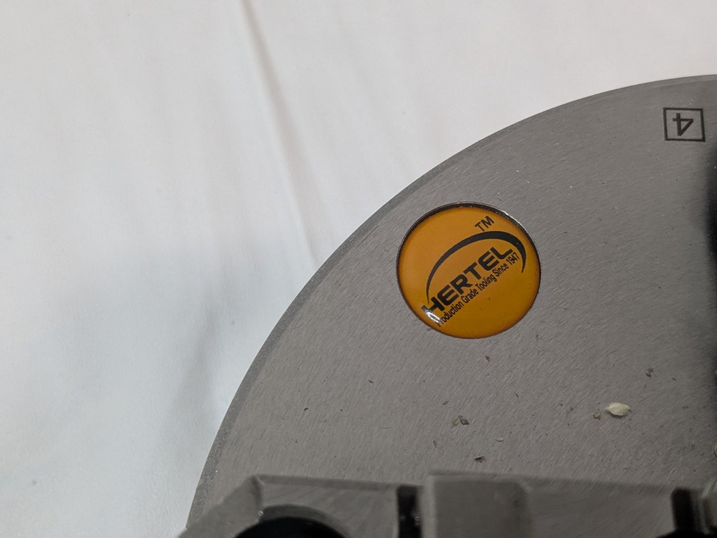 Hertel 6" Semi-Steel 4 Jaw Self-Centering Lathe Chuck Plain Back 1-203-0600