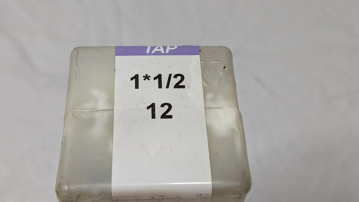 YG1 Straight Flute Plug Standard Hand Tap HSS TiN 1-1/2- 12 GH4 6FL T8316967
