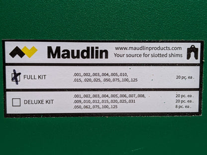 Maudlin 260 Pc. Slotted Shim Kit SS 5" x 5" x 0.001" - 0.125" Thickness MSD5-FK