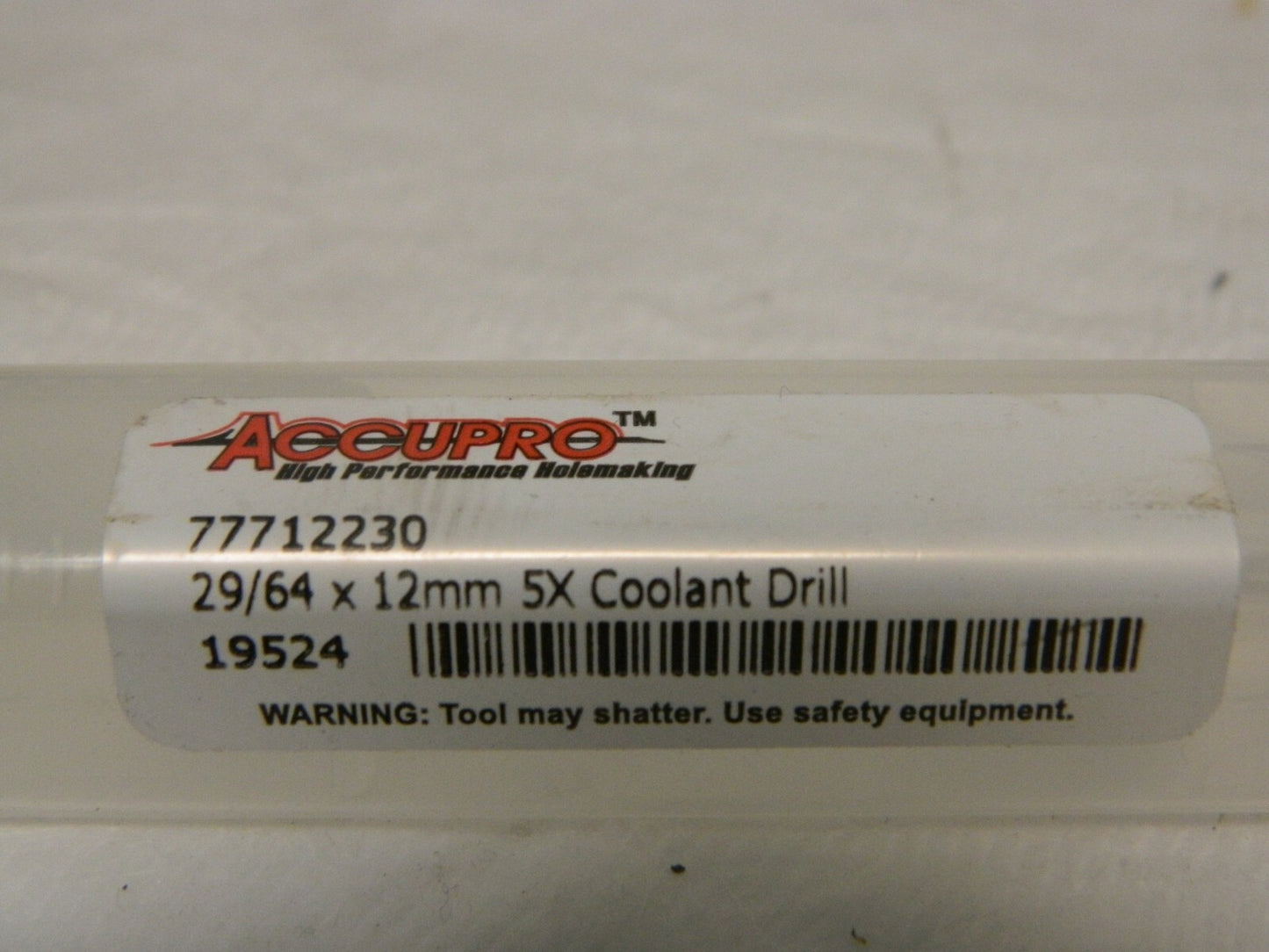 Accupro 29/64" 140° Solid Carbide Jobber Drill 132mm OAL 77712230