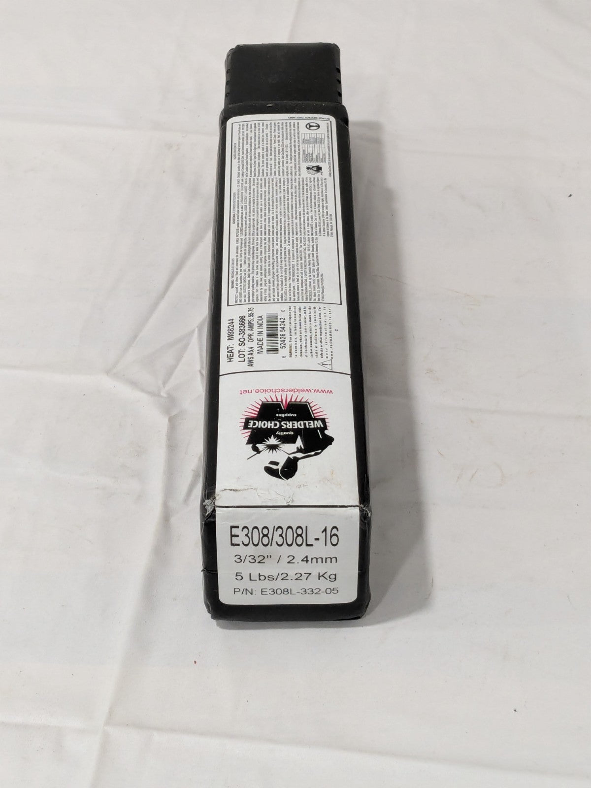 WELDER'S CHOICE Stick Welding Electrode 3/32" Dia, 12" L, Stainle