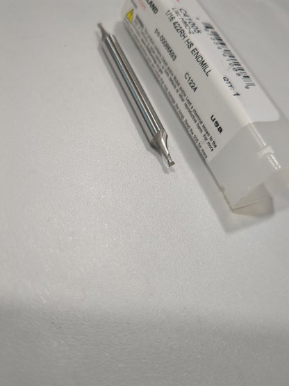 CLEVELAND Square End Mill: 1/16" Dia 2 Fl HSS 3/32" LOC C41005