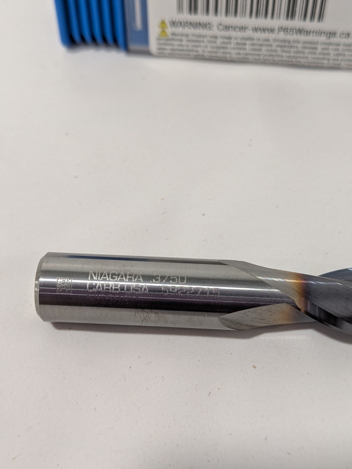 Niagara Cutter Ball End Mill 3/8" Dia, 5/8" LOC, 2 Flute, Solid Carbid