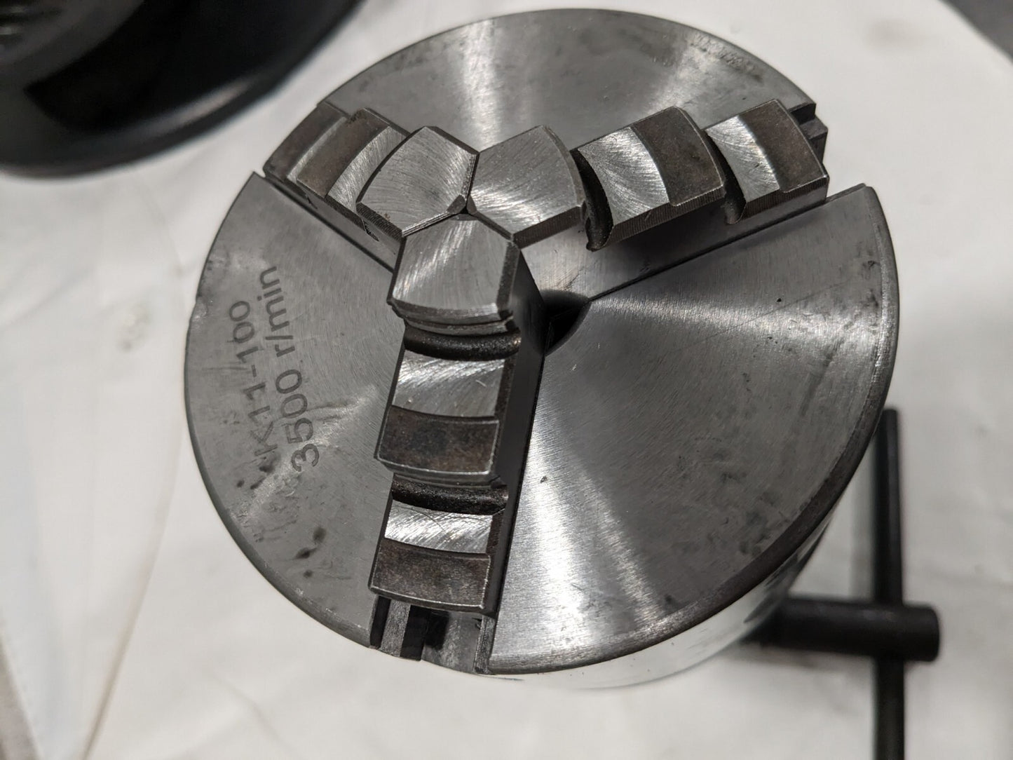 Manual Lathe Chuck: 4", 3 Jaws, Self-Centering 5C 230-6004