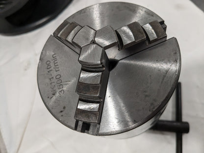 Manual Lathe Chuck: 4", 3 Jaws, Self-Centering 5C 230-6004