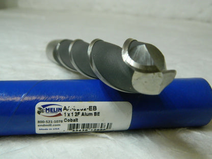 Melin Cobalt Ball End Mill 1" Diam 6" LOC 2 Flute AA-3232-EB