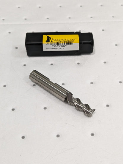 Interstate Cobalt Square End Mill 5/16" x 3/4" LOC 3 Flute .7530 M-42