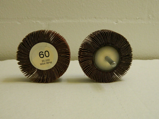 Pro Mounted Flap Wheels 10Pk 3" Dia 1" Face Width Aluminum Oxide Coated 64706039