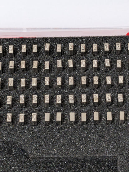 Pryor 112 Piece, 1/8 Inch Character, Steel Type Set TIF030
