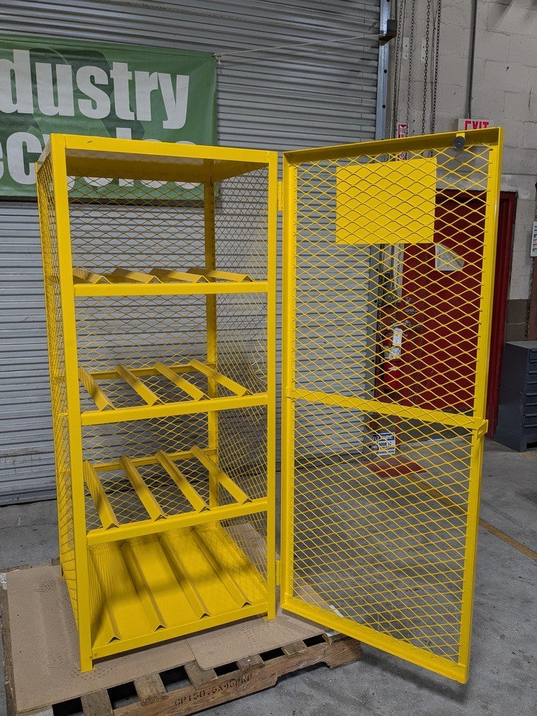 Durham Gas Cylinder Storage Cabinet 71 x 30 x 30 Steel Yellow EGCC8-50