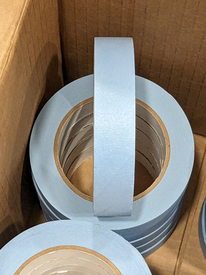 Masking Tape: 1" Wide, 60 yd Long, 4.9 mil Thick, Light Blue Qty 24 T935003