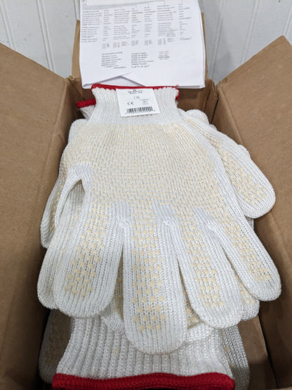 Showa Cut Resistant Glove, White, Reversible, Size L Qty 12 910C-09