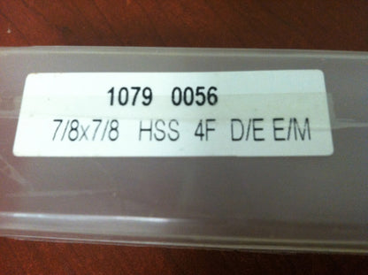 Interstate #1079-0056 7/8" x 7/8" x 1-7/8" x 6-1/8" 4F HSS RH Double End Mills