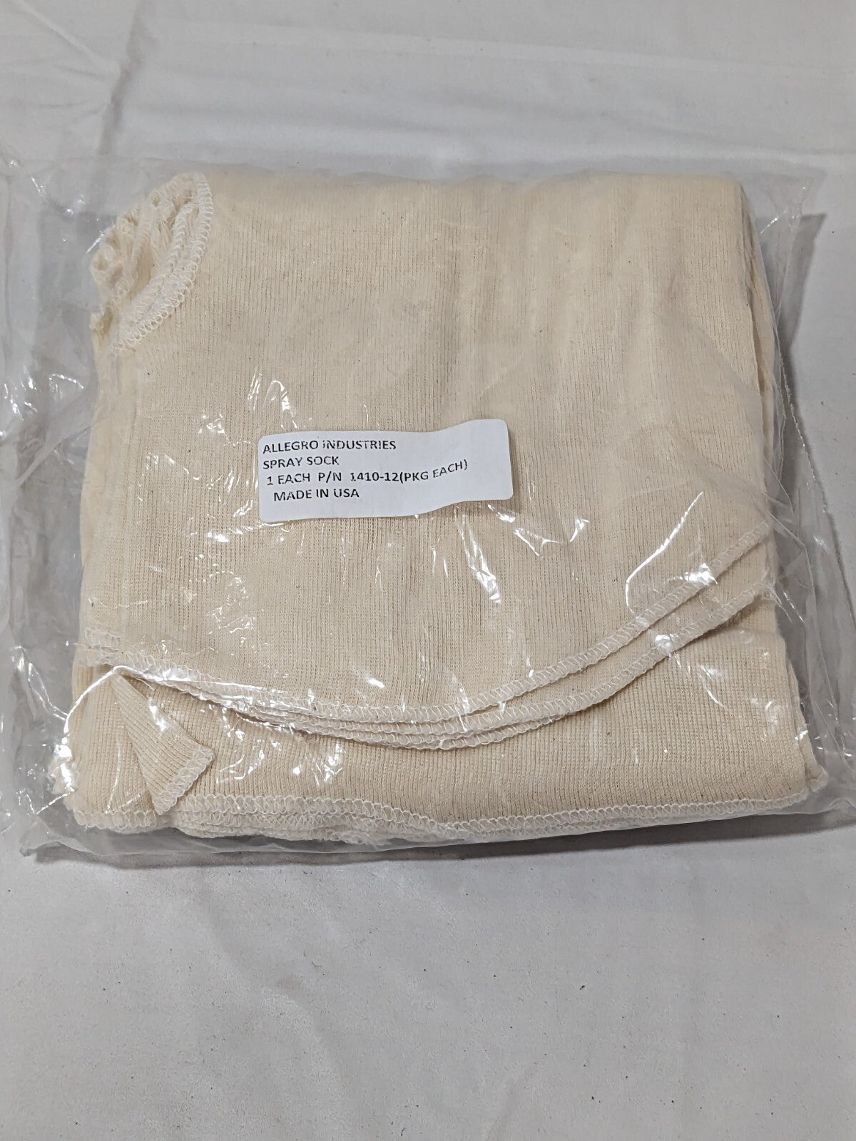 ALLEGRO Painter's Spray Sock: White, Size Universal Cotton Qty 12 1410-12