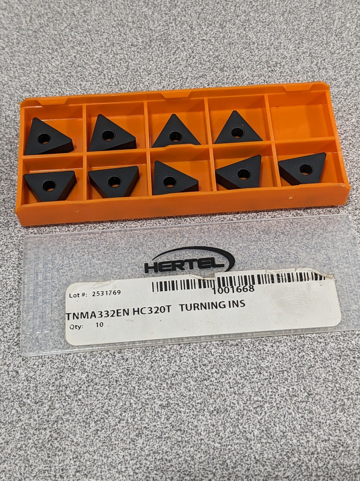 Hertel TNMA332EN HC320T Carbide Turning Insert Qty 9 1001668
