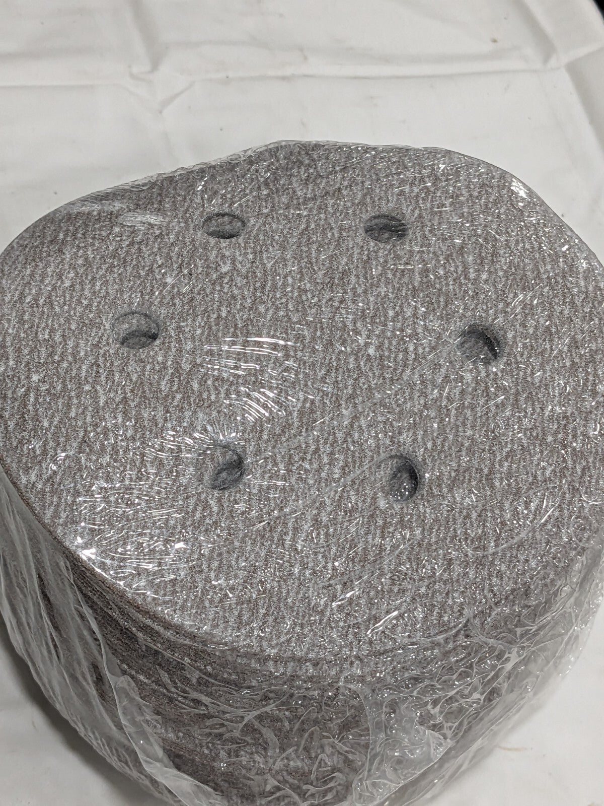 ARC Hook & Loop Disc: 6" Dia, 180 Grit, Coated, Aluminum Oxide Qty 100 349610-6