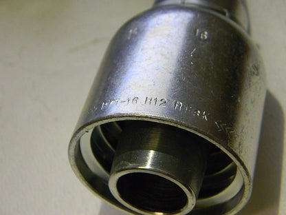 Parker Crimp Hose Fitting Female 71 Series 16 JIC 37 x 1" Qty. 2  13771-16-