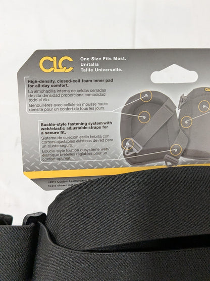 CLC 1 Pair Knee Pads: 2 Strap, Polyester Cap, Buckle Closure, Universa 342
