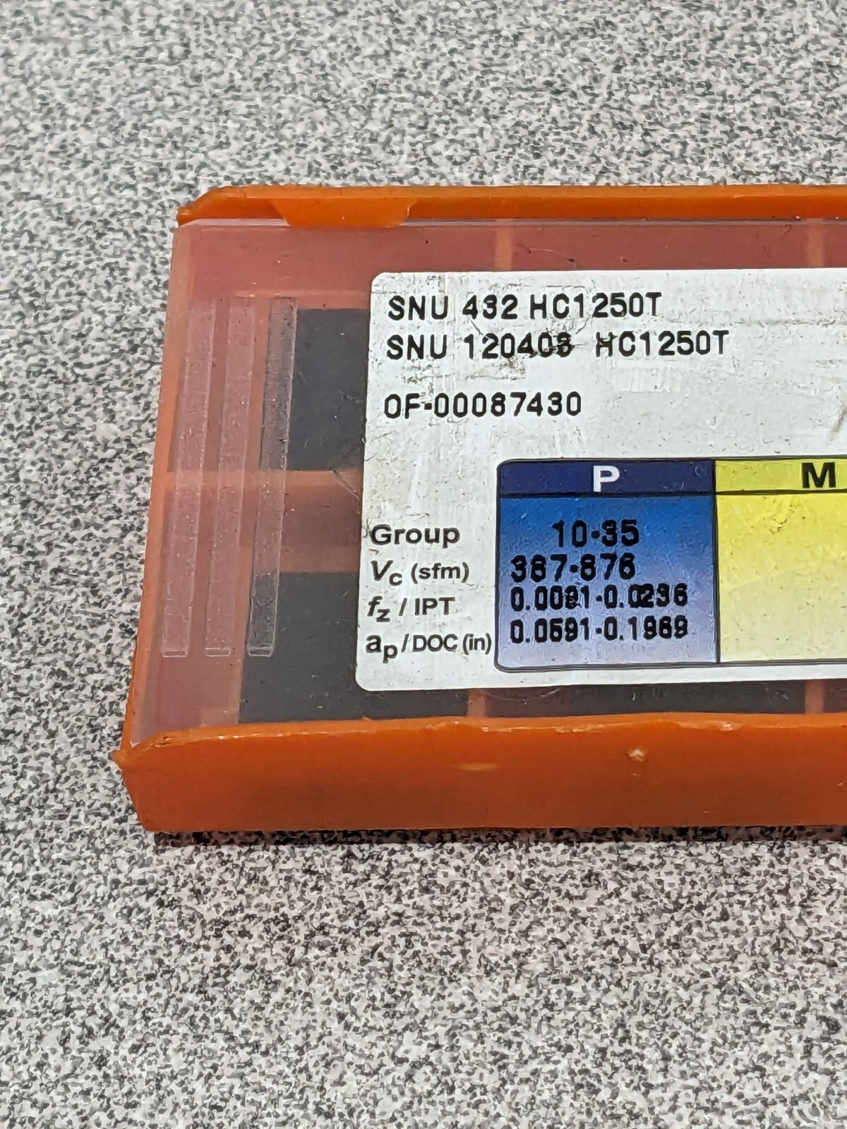HERTEL Turning Insert: SNU432 HC1250T, Solid Carbide Qty 10 1002126