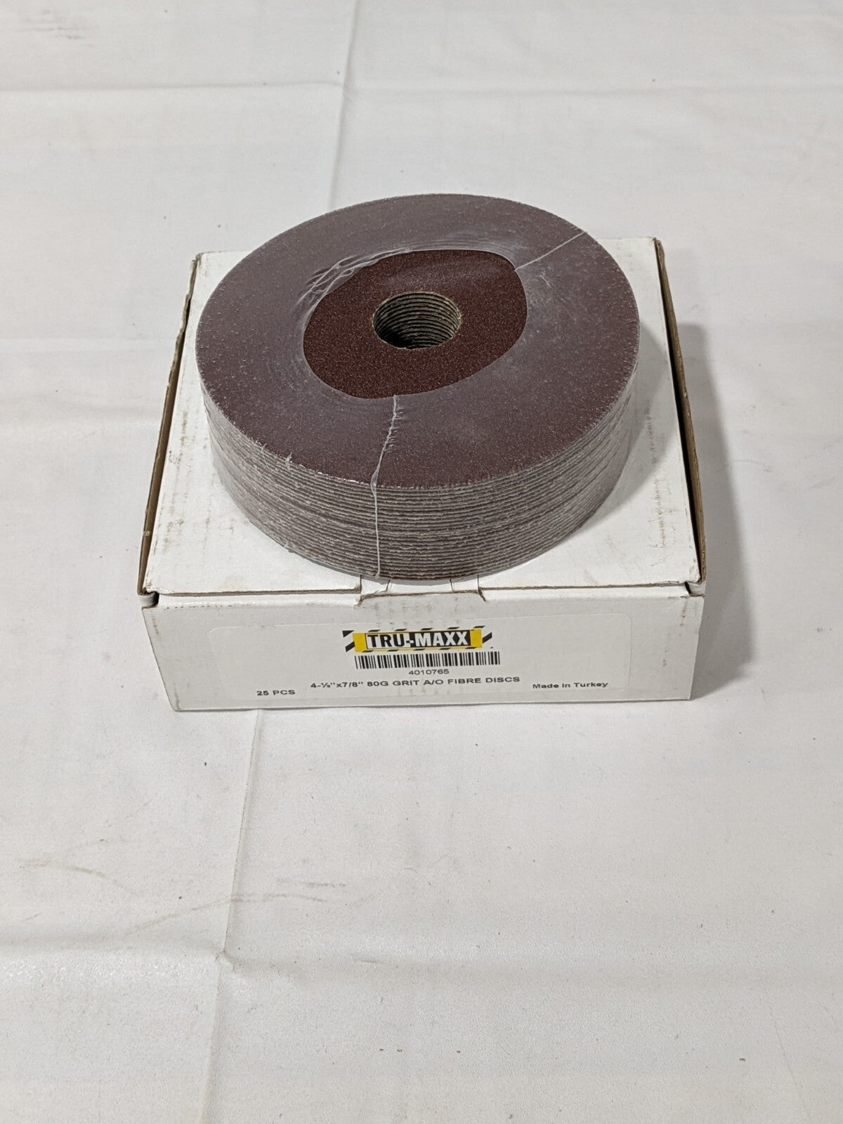 TRU-MAXX Fiber Disc: 4-1/2" Disc Dia, 7/8" Hole, 80G Qty 25 04010765
