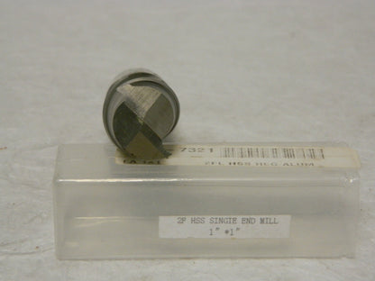 Interstate HSS Aluminum Cutting Square End Mill 1" x 2" 2FL 10977321