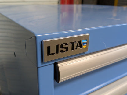 Lista Modular Storage Cabinet 7 Drawer 41" H. x 28" W. x 28" D. Steel Blue