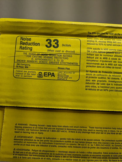 3M Earplug: 33 dB, Foam, Barrel, N/A Uncorded Approx. 200 Pairs 7100000262