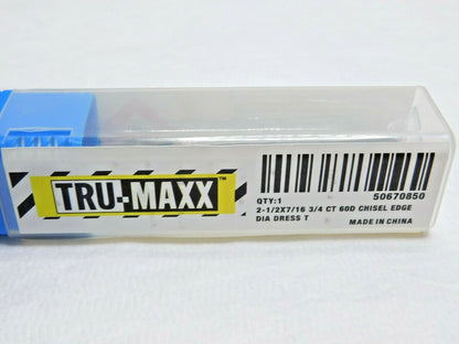 Tru-Maxx Single Point Lapped Chisel Diamond Dresser 3/4" Carat 60º 50670850